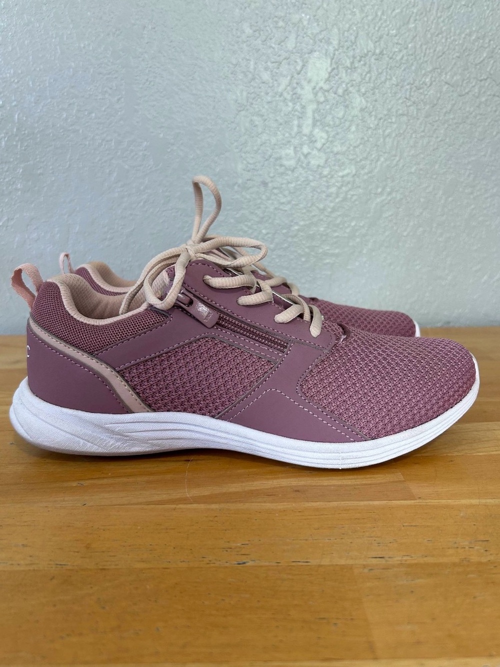 Vionic Lyla Zip Walking Sneakers Mauve Pink Mesh Orthopedic Women’s 7